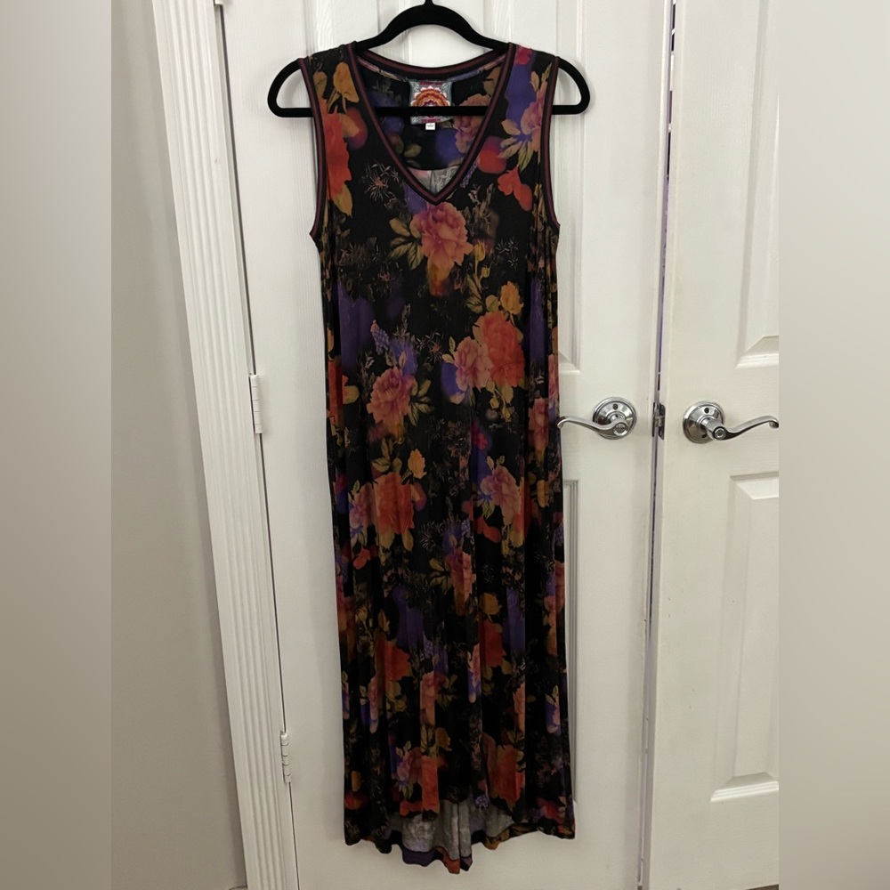 Floral Sleeveless Maxi Dress - Multicolor